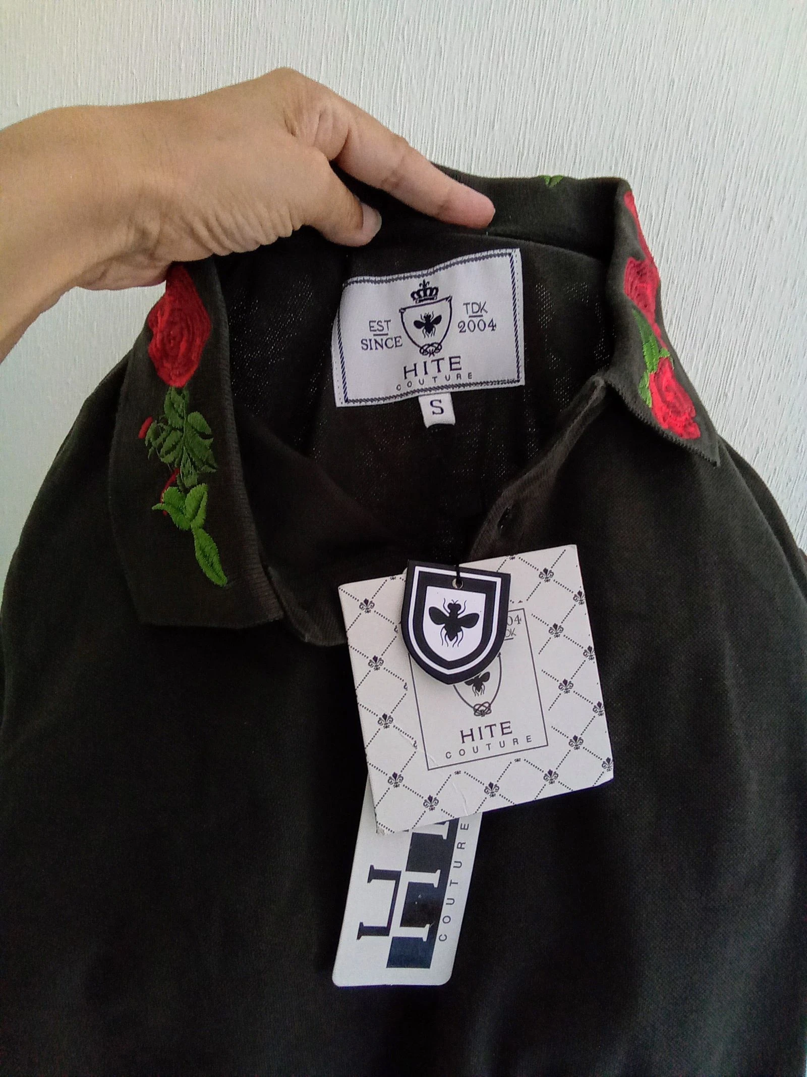 Nieuwe geborduurde herenpolo met labels – photo 5